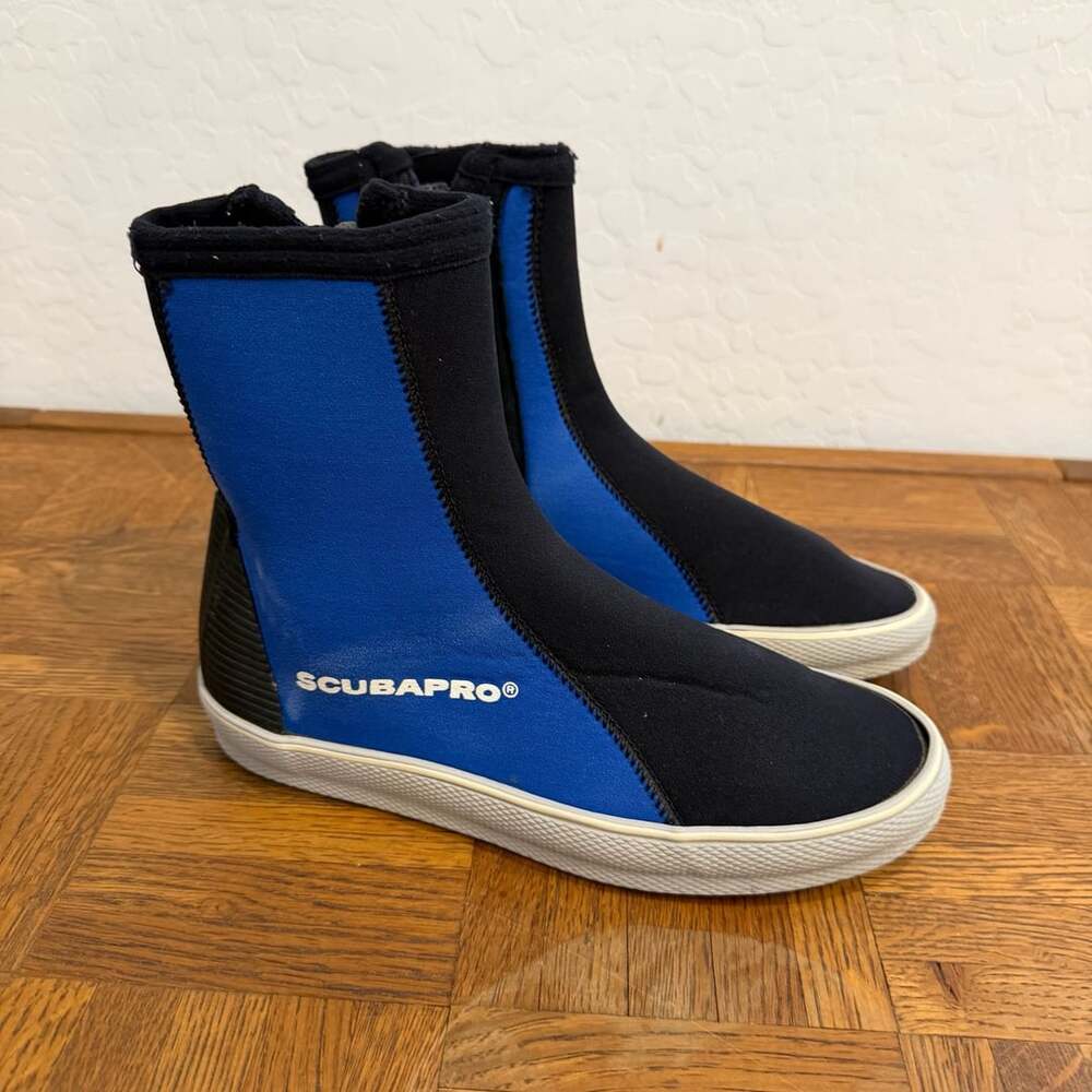 Scubapro Deck Sole Wet Suit Dive Boots Black Blue Neoprene Small
